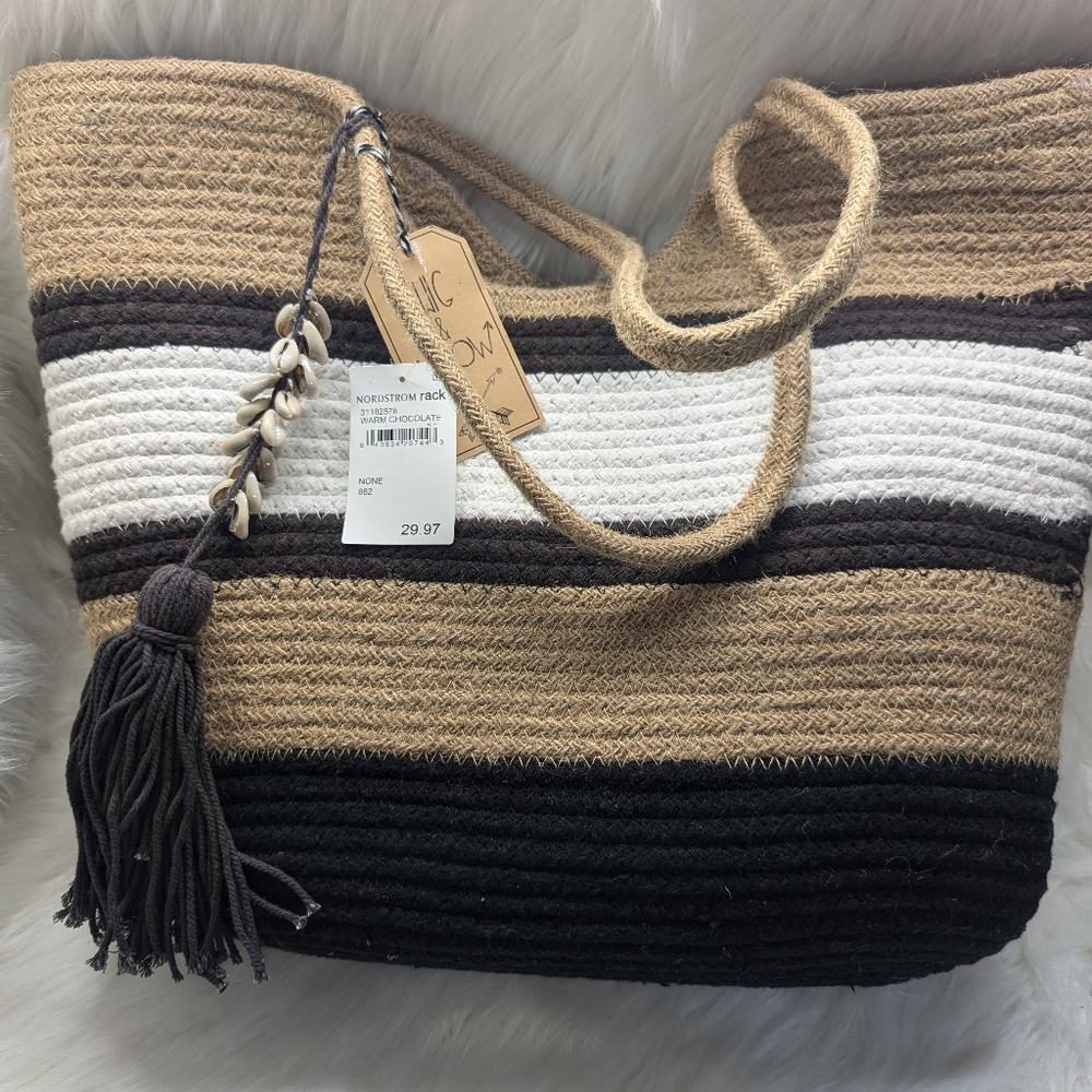 👜 Beach bag with Shells NWT